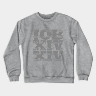 Job 14:14 in Gray Crewneck Sweatshirt